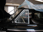 Sagging body caused vent window to hit windshield frame
