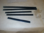 Special window channel liners fabricated stainless steel and fabric lined typical for1941 Buick convertibles