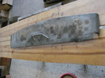 1941 Buick front shield after shrinking to remove dents