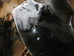 Unrestored damage on front fender